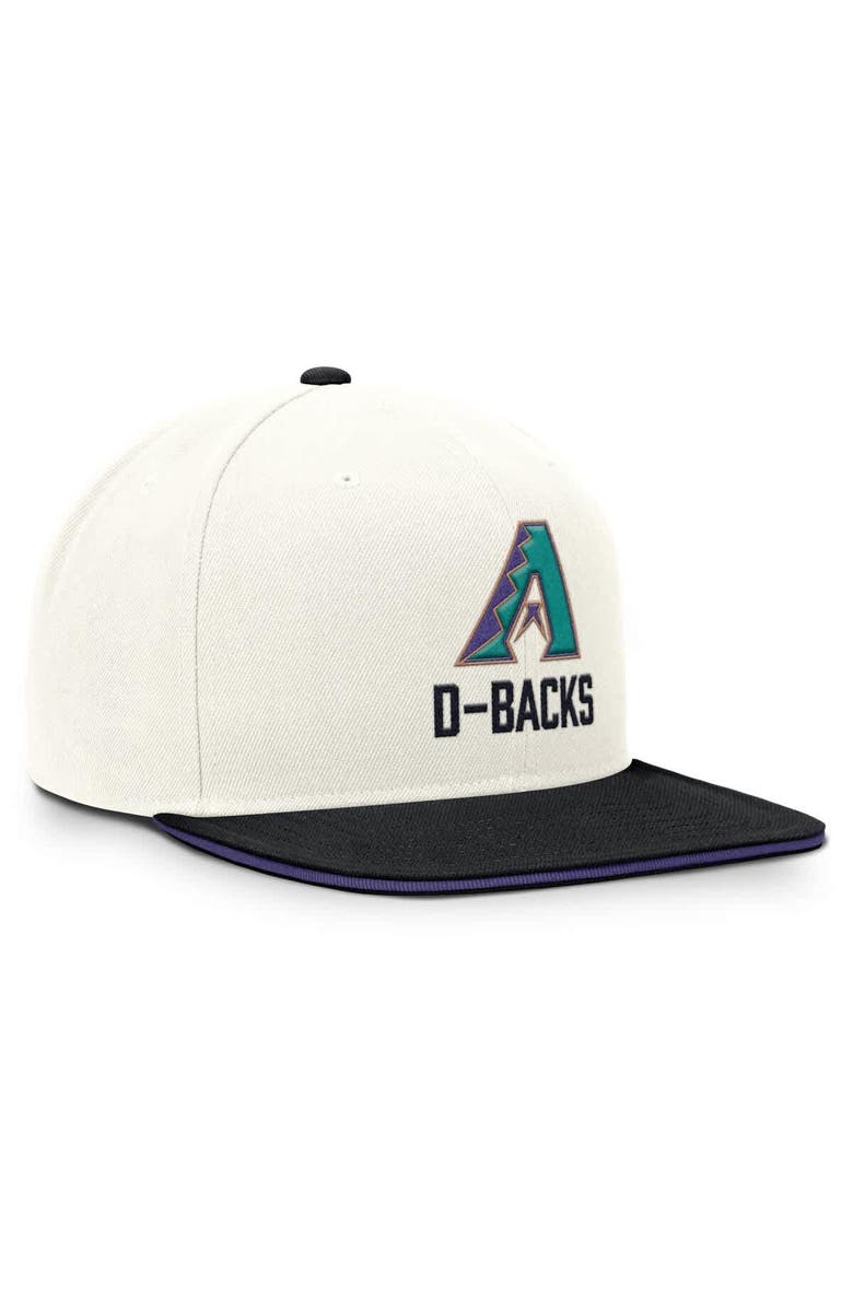 Nike Men's Nike Cream/Black Arizona Diamondbacks Cooperstown Pro Dri-FIT Snapback Hat, Alternate, color, Cream