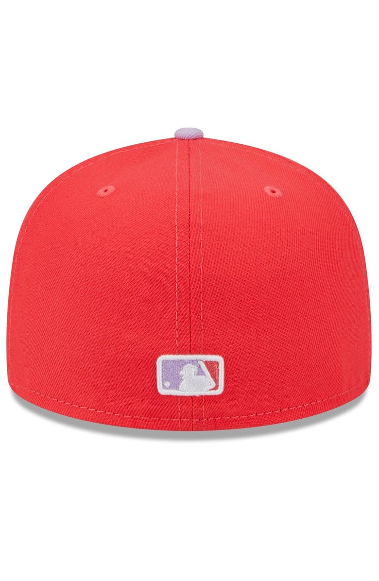 New Era Men's New Era Red/Lavender Chicago White Sox Spring Color Two-Tone 59FIFTY Fitted Hat, Alternate, color, Red