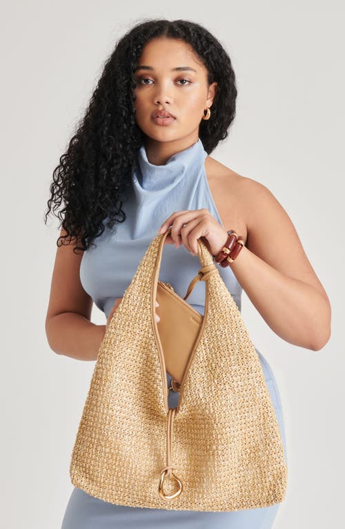 Dolce Vita Missie Raffia Shoulder Bag In Natural