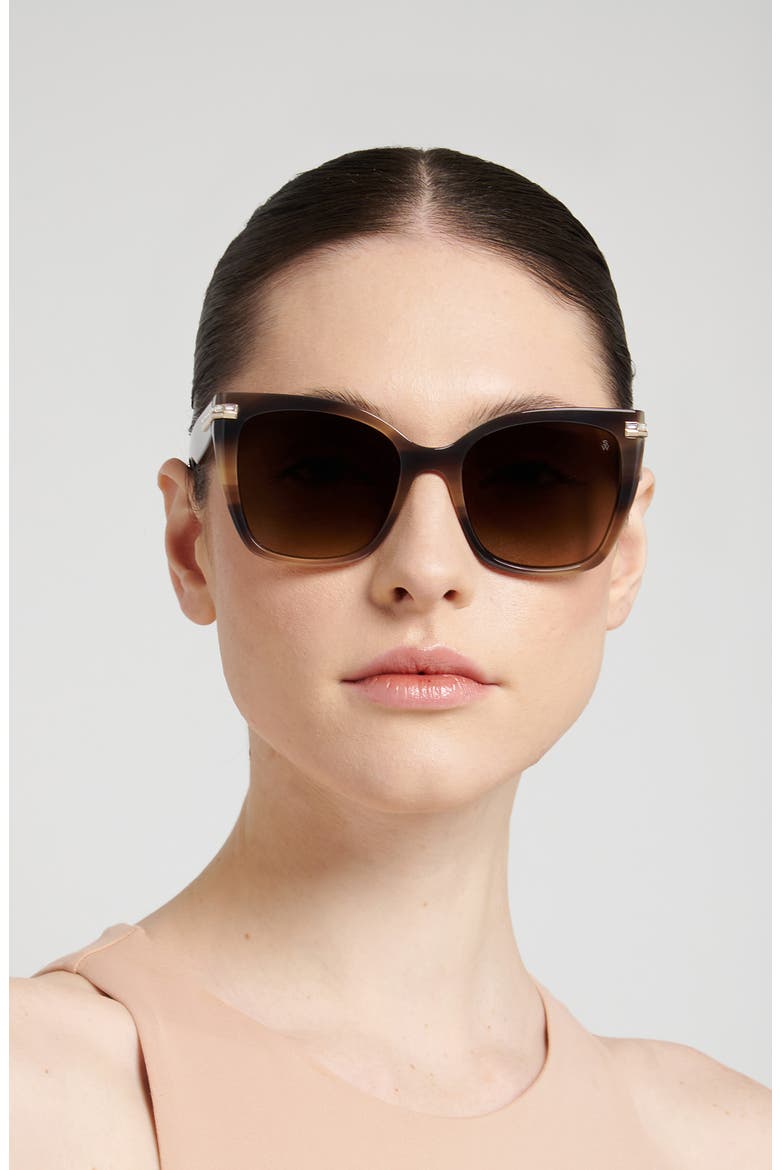 55mm Square Sunglasses, Alternate, color, HAVANA BROWN/ BROWN