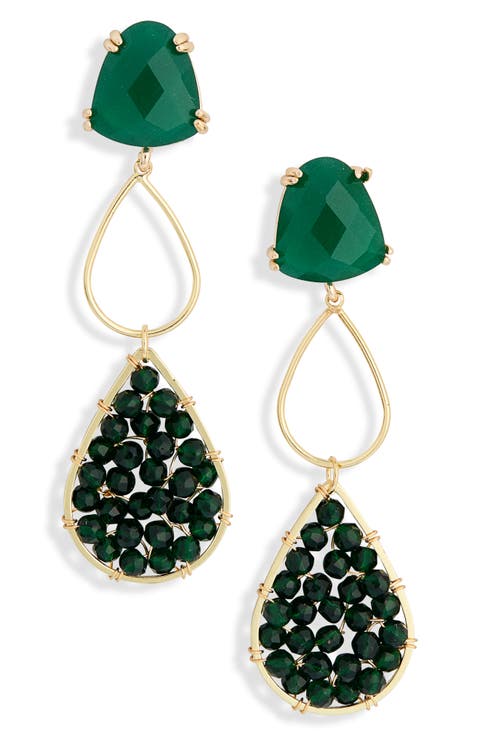 Crystal Link Drop Earrings