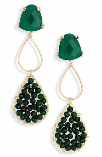 Crystal Link Drop Earrings