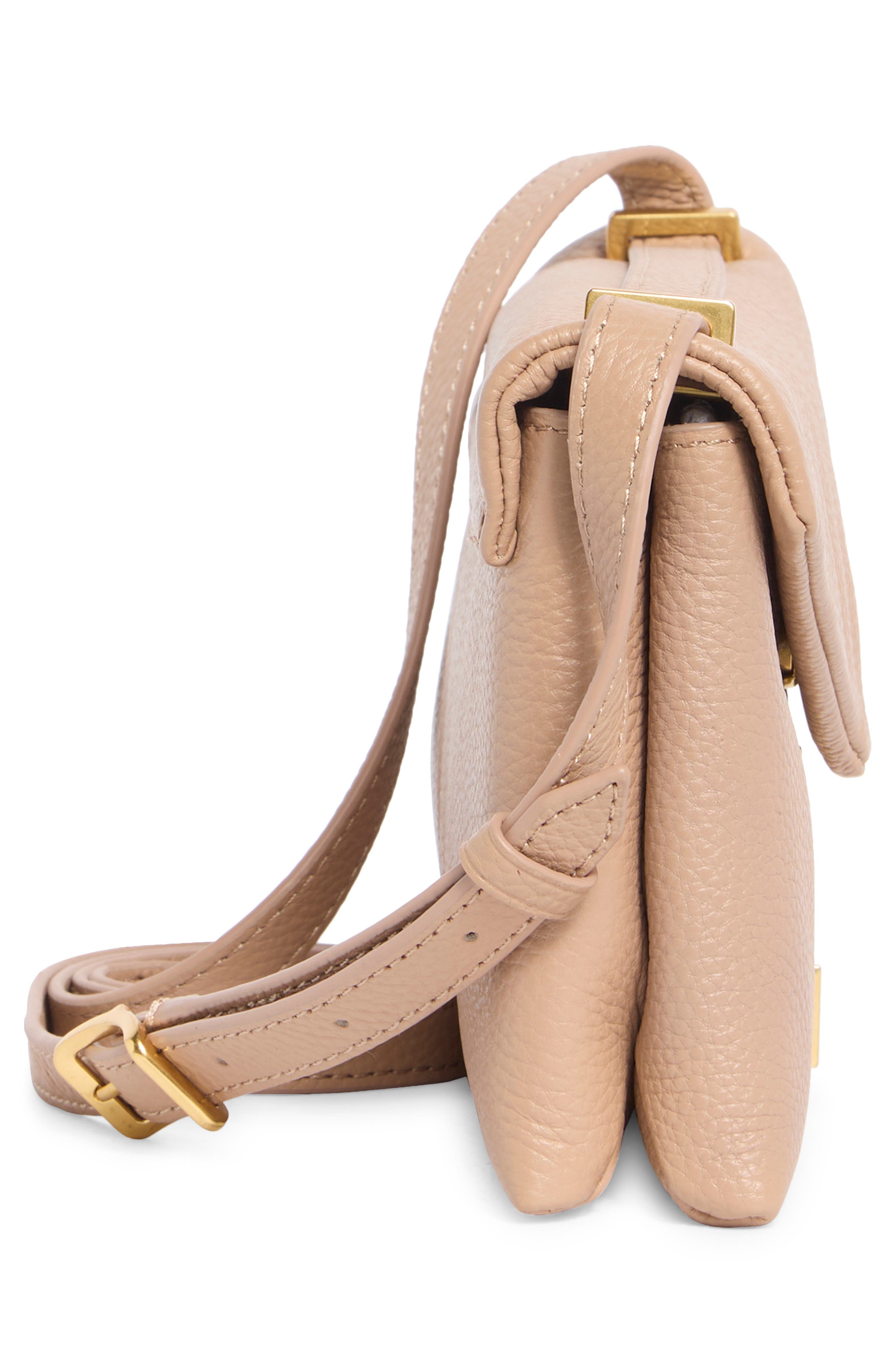 Rebecca Minkoff Megan Leather East/West Crossbody Bag, Alternate, color, Blushing