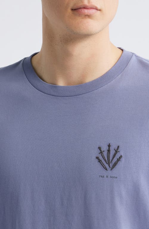 Rag & Bone Men's Dagger Short-sleeve T-shirt In Washed Purple