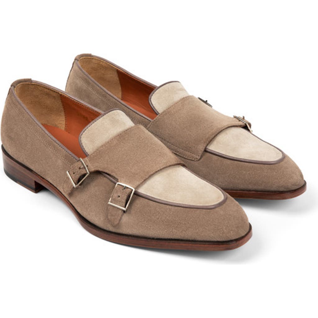 Anthony Veer Beaumont Double Monk Loafer In Brown