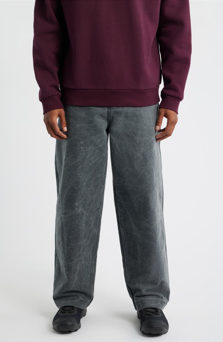 Obey Commons Wrinkle Wash Jeans, Main, color, Black Wrinkle Wash