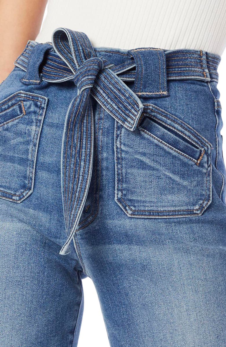 MOTHER The Tie Patch Rambler Ankle Wide Leg Jeans, Alternate, color, 