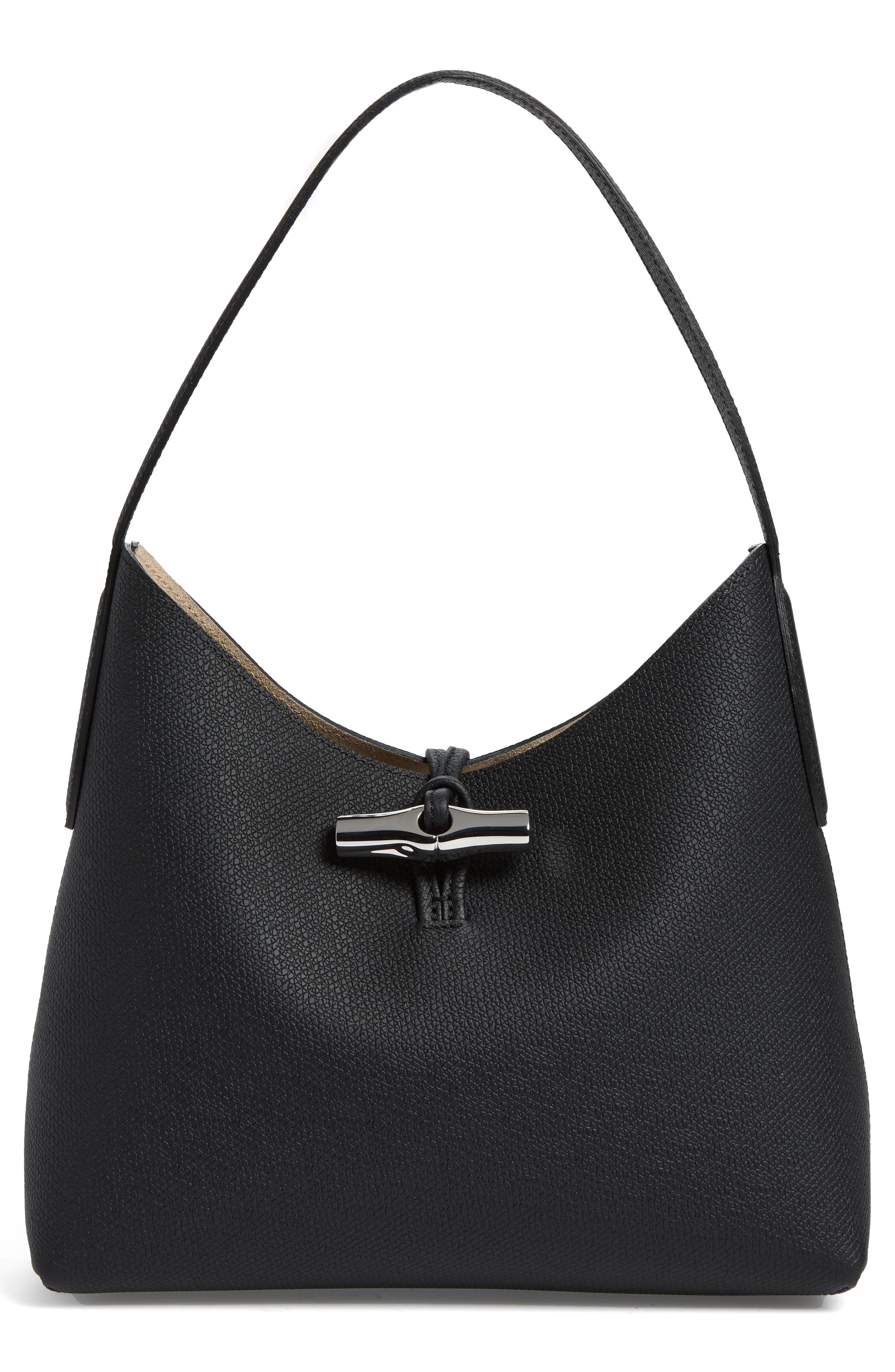 Longchamp Roseau Essential Leather Hobo, Main, color, 