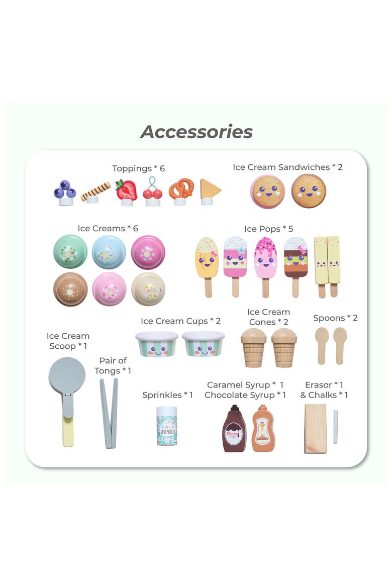 Kids' Jolly Pals Wooden Ice Cream Stand, Alternate, color, MULTI