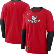 Nike Men's Nike Red/Black Chicago White Sox 2025 City Connect Authentic Collection Lightweight Player Tri-Blend Performance Long Sleeve T-Shirt