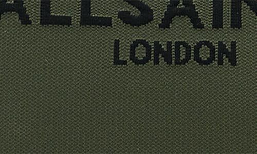 Allsaints Izzy Logo Print Medium Tote Bag In Olive Green