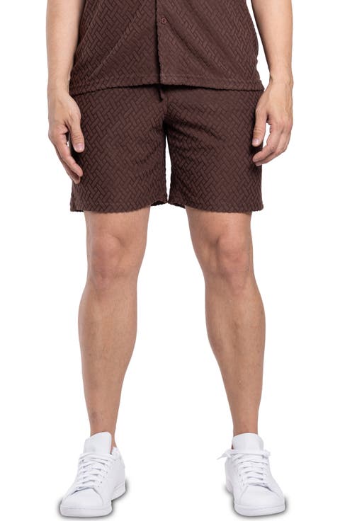 Casual Jacquard Terry Shorts
