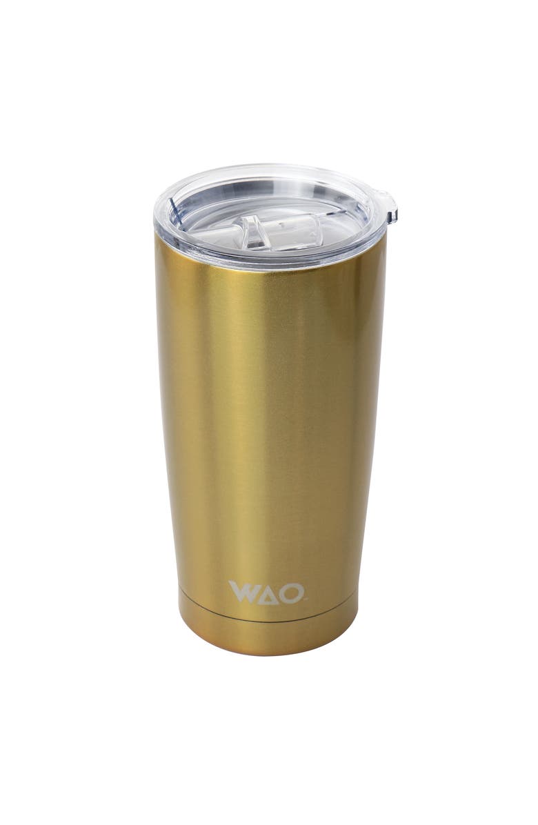 Wao 18oz  Thermal Tumbler with Acrylic Lid, Alternate, color, Dark Gold