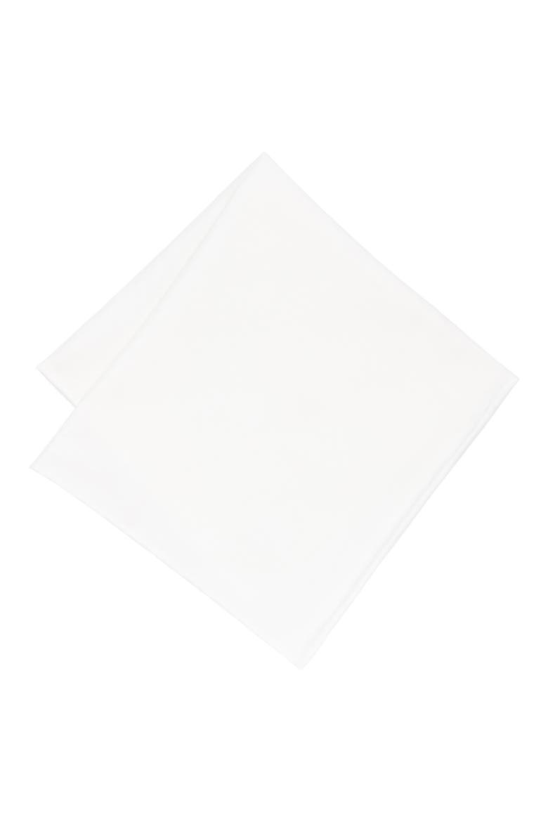 Solid Pocket Square, Main, color, WHITE