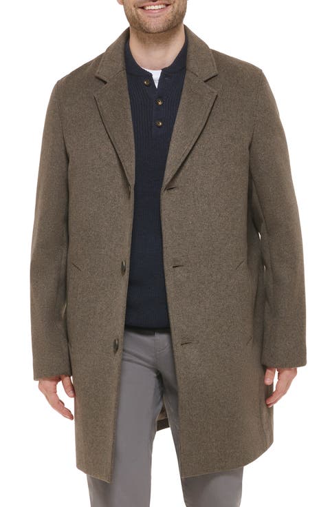 Classic Wool Blend Plush Notched Collar Coat