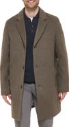 Cole Haan Classic Wool Blend Plush Notched Collar Coat