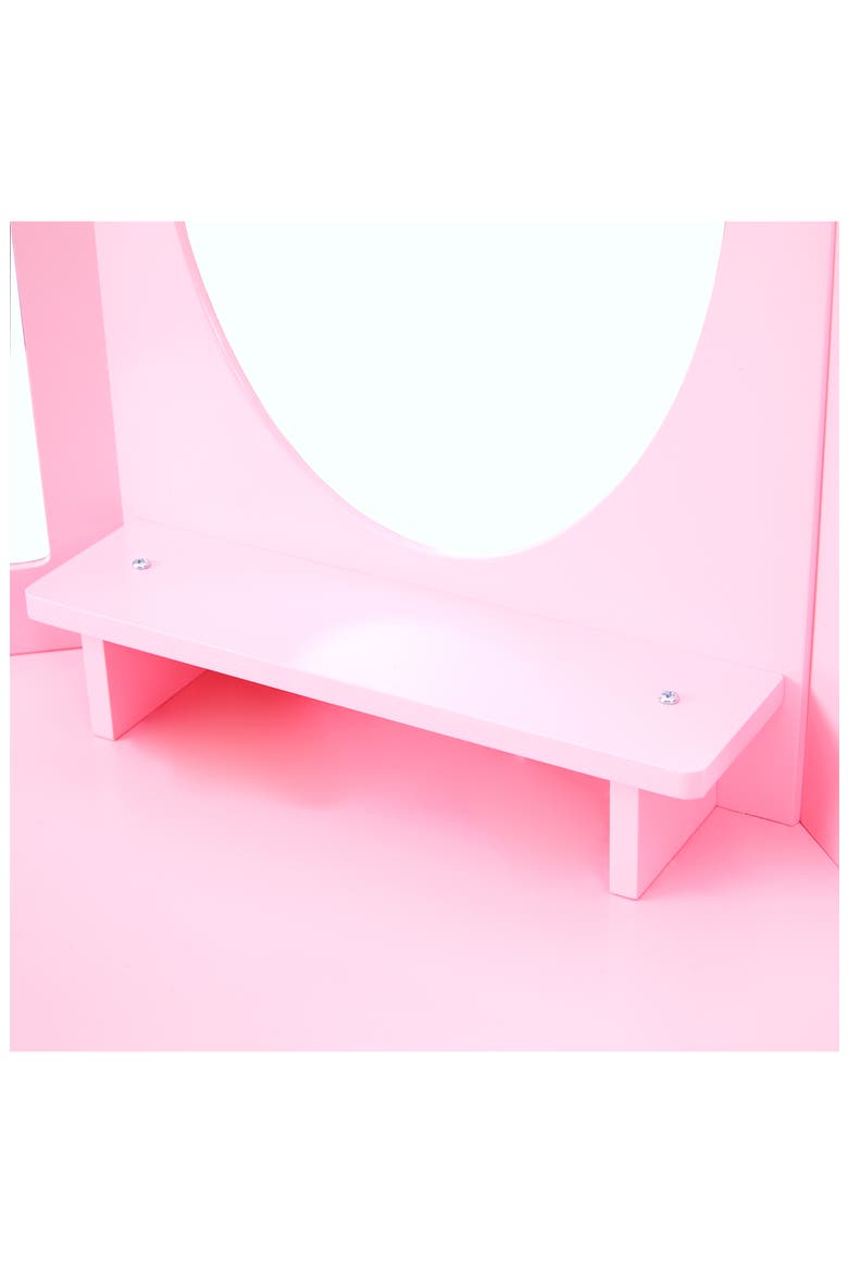 Fantasy Fields Vanity & Stool, Alternate, color, PINK