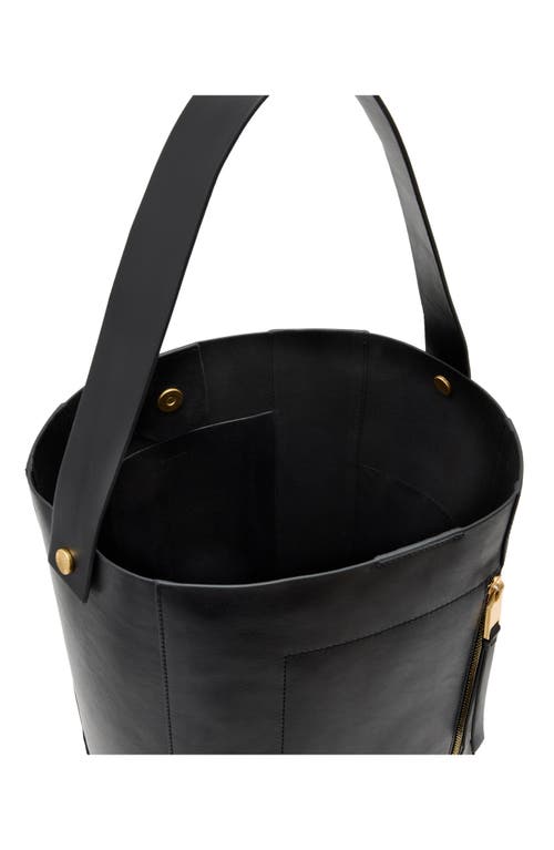 Shop Allsaints Alba Leather Hobo Bag In Black