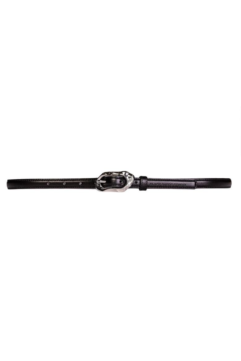 Greca Belt, Main, color, Black Leather / Silver