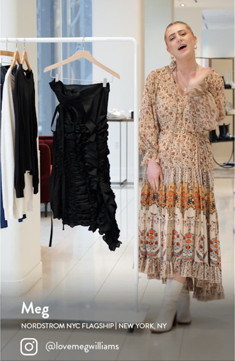 Cotton Georgette Ruched Skirt, sales video thumbnail