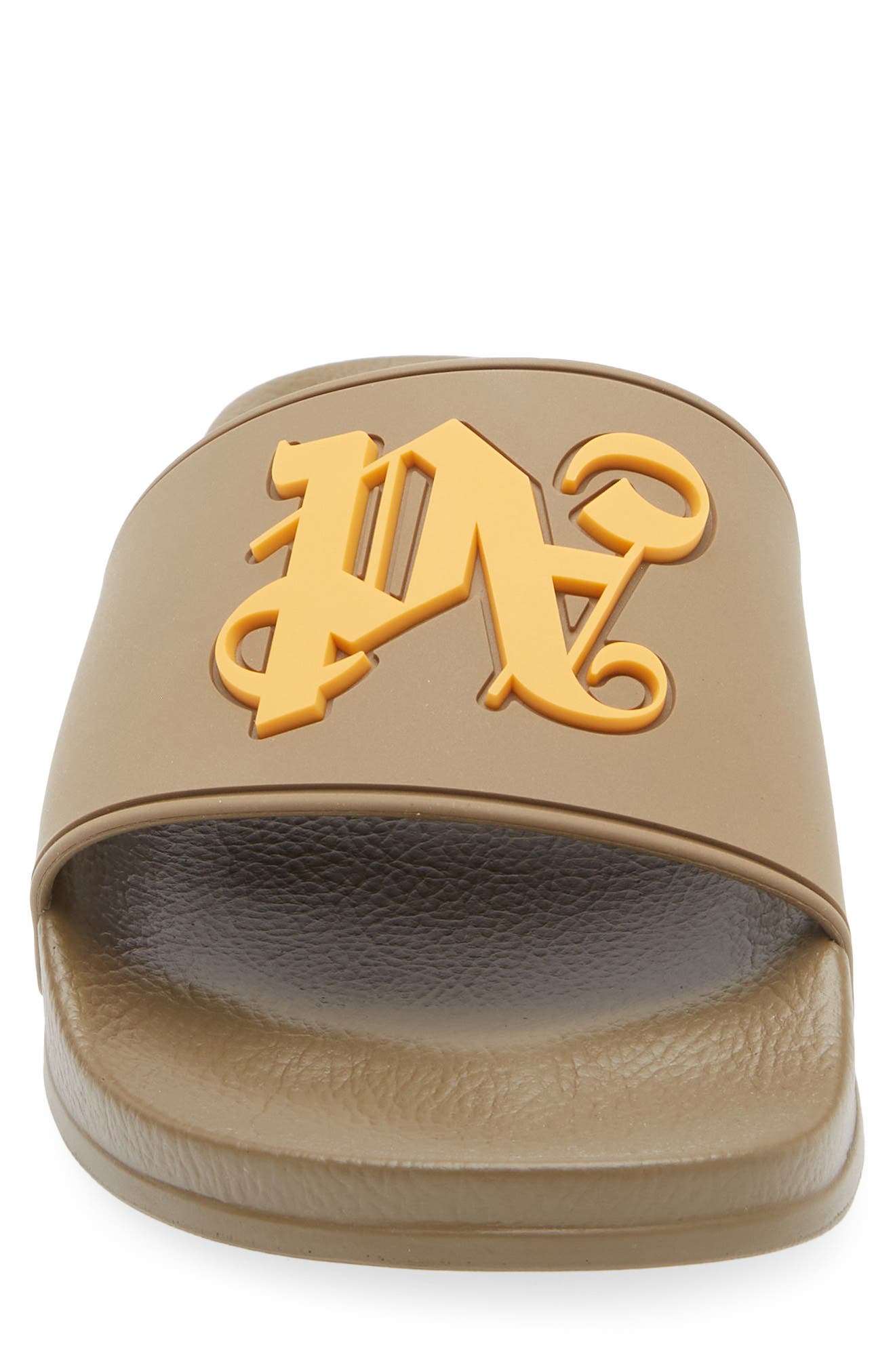 Palm Angels Logo Slide Sandal, Alternate, color, Forest Green