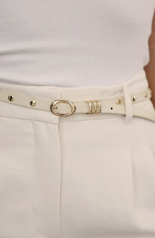 Ettika Skinny Studded Leather Belt