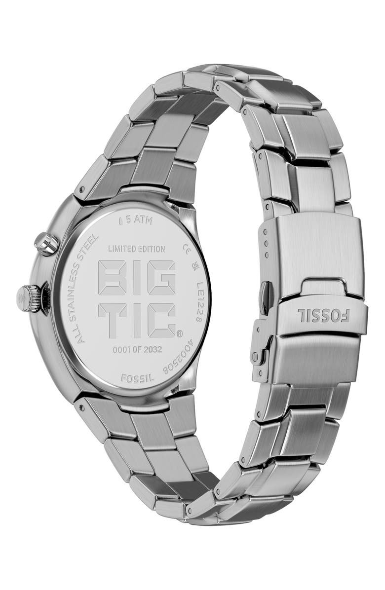 Fossil Archival Big Tic<sup>®</sup> Anadigi Bracelet Watch, 40mm, Alternate, color, Silver