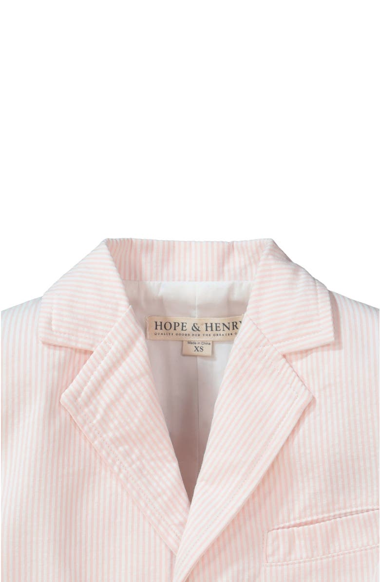 Hope & Henry Baby Boys' Organic Seersucker Suit Jacket, Infant, Alternate, color, Classic Pink Seersucker