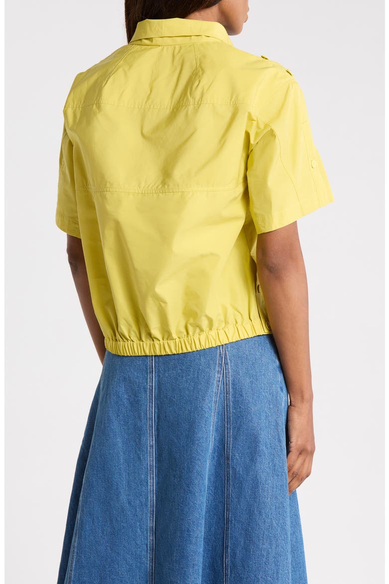 Short Sleeve Cowl Neck Top, Alternate, color, CHARTREUSE