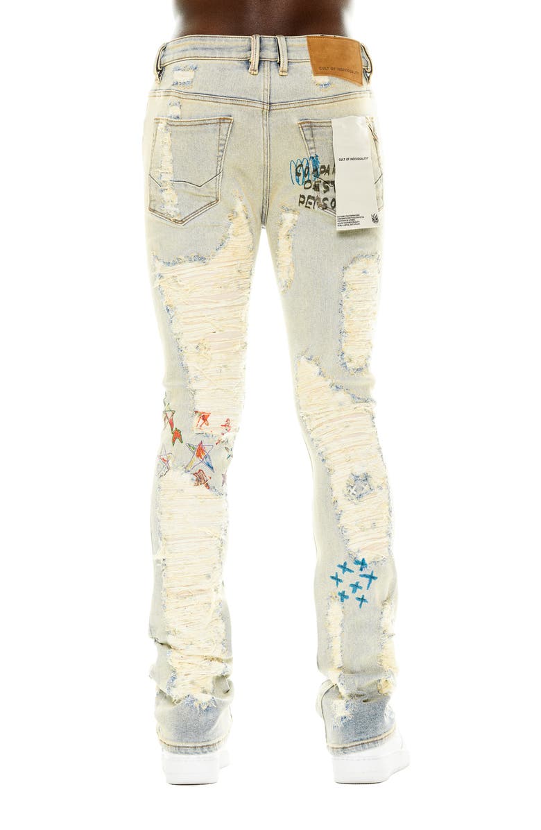 Cult of Individuality Lenny Distressed Bootcut Jeans, Alternate, color,