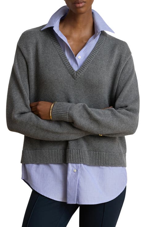 Layered Cotton Sweater