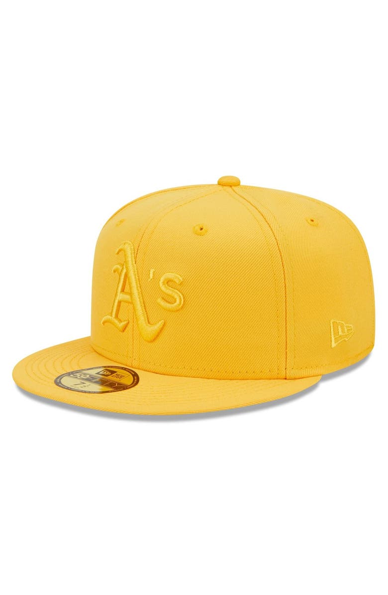 New Era Men's New Era Gold Oakland Athletics Tonal 59FIFTY Fitted Hat, Main, color,