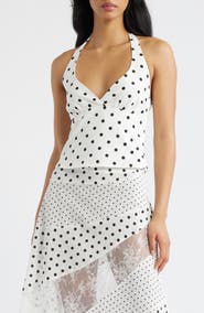 Princess Polly Alter of Love Polka Dot Halter Top