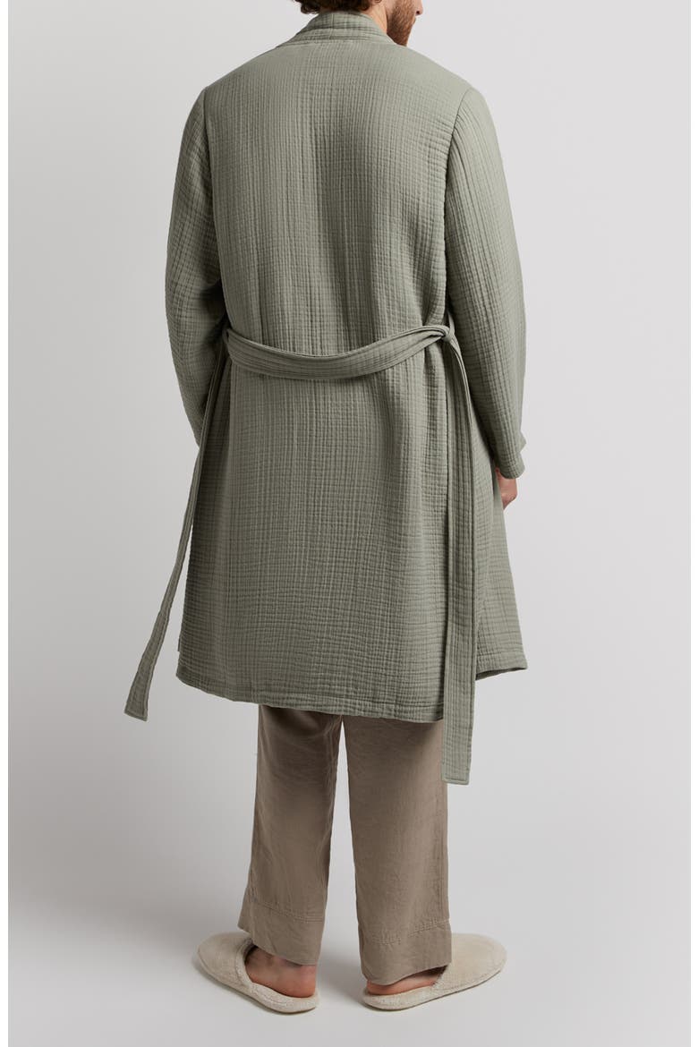 Gender Inclusive Cloud Cotton Robe, Alternate, color, MOSS