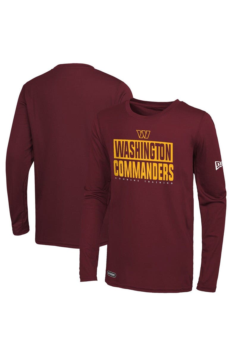New Era Men's New Era Burgundy Washington Commanders Combine Authentic Offsides Long Sleeve T-Shirt, Main, color, 