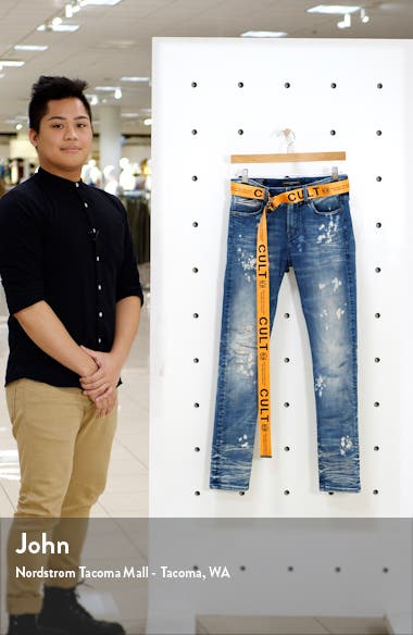 Punk Men's Distressed Super Skinny Jeans