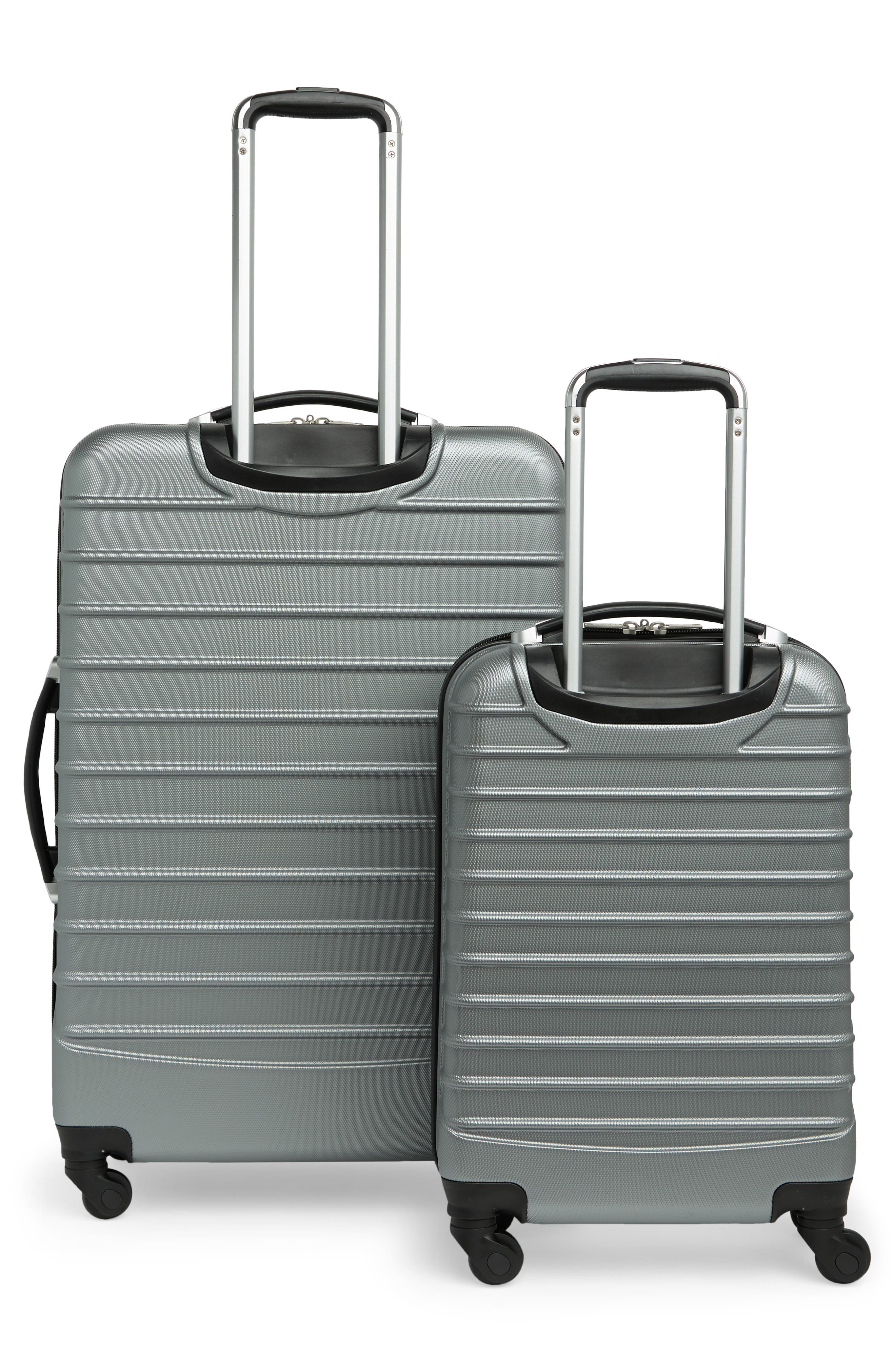 GEOFFREY BEENE Hardside 2-Piece Luggage Set, Alternate, color, Silver