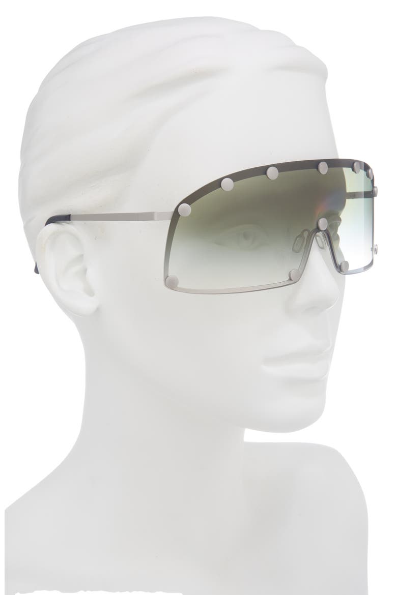 Shield Sunglasses, Alternate, color, SILVER TEMPLE/ BOSCO LENS