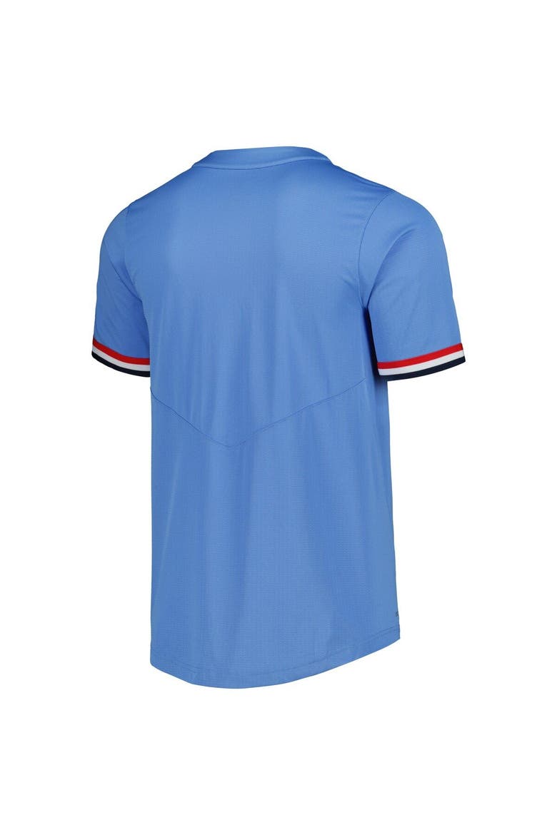 Men's Nike Powder Blue Ole Miss Rebels Full-Button Replica Baseball Jersey, Alternate, color, Powder Blue