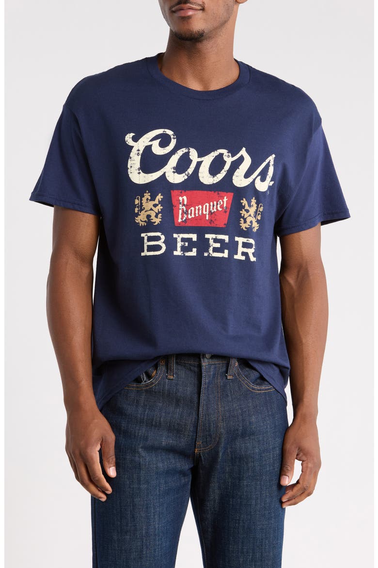 Coors Cotton Graphic T-Shirt, Main, color, NAVY