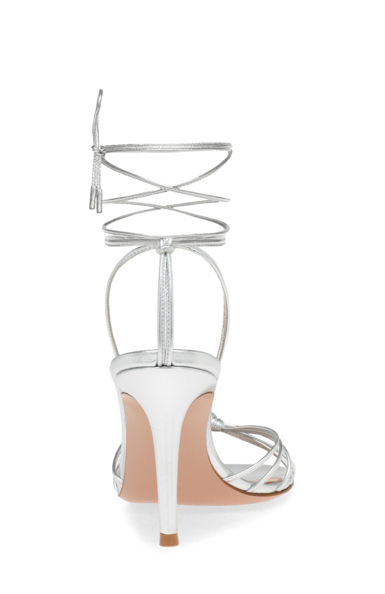 Gwyneth 85 Sandal, Alternate, color, Metallic Silver Nappa