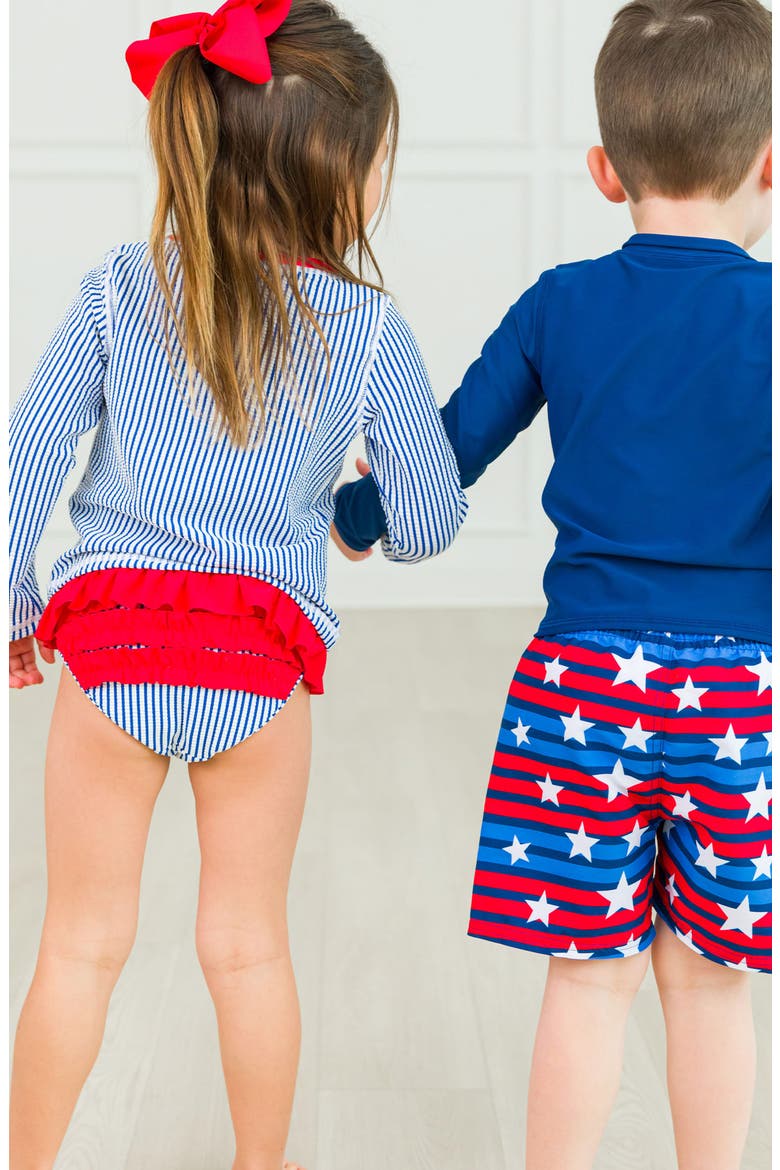 Kids' Long Sleeve Two-Piece Swimsuit, Alternate, color, BLUE
