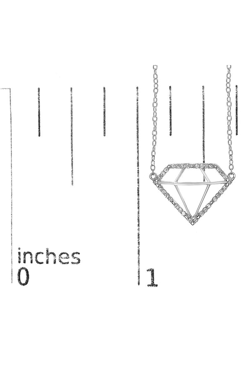 Haus of Brilliance Silver 1/7 Cttw Lab Grown Diamond Diamond Shaped Pendant Necklace, Alternate, color, White