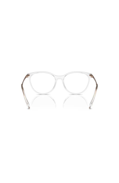 Armani Exchange 53mm Cat Eye Optical Glasses In Metallic