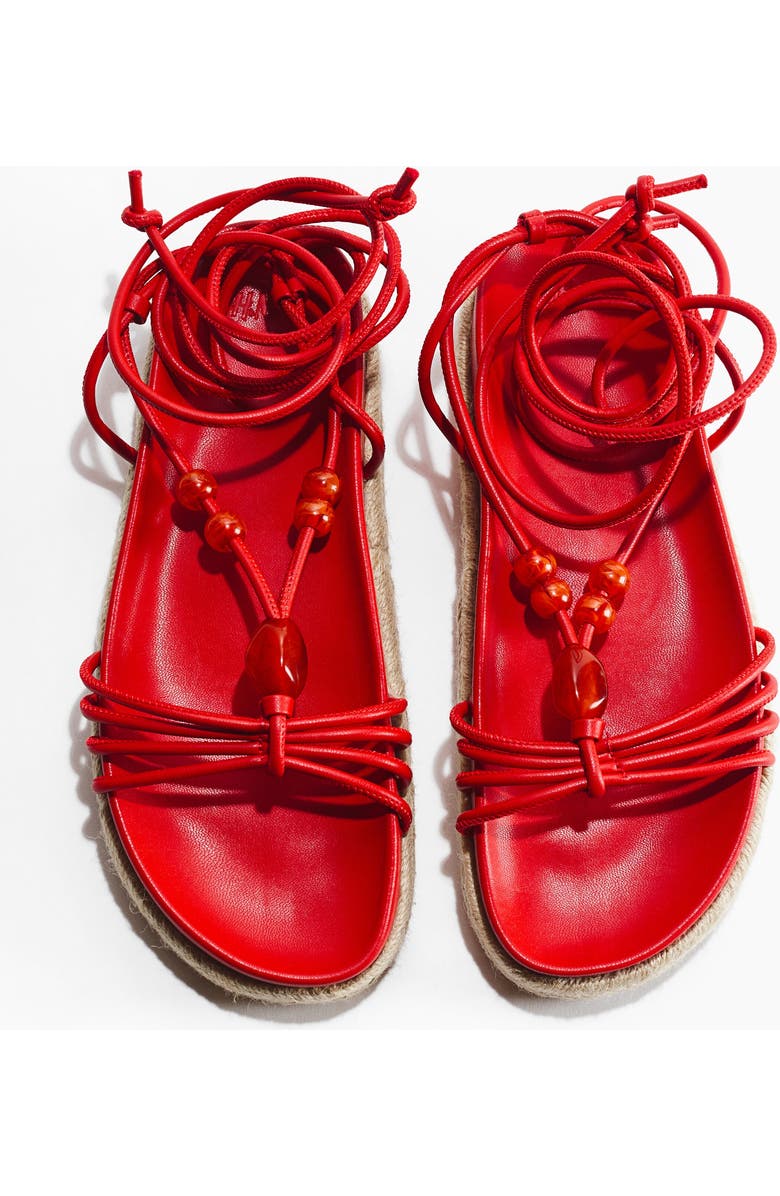 H&M Strappy Espadrilles, Alternate, color, Red