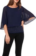 Chaus Flutter Sleeve Blouson Top