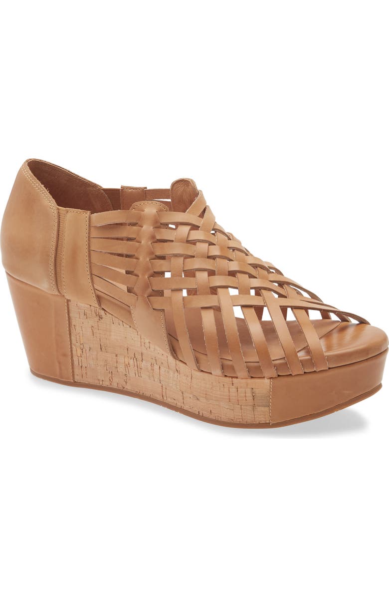 Chocolat Blu Winix Strappy Platform Wedge Sandal, Main, color, Camel Leather