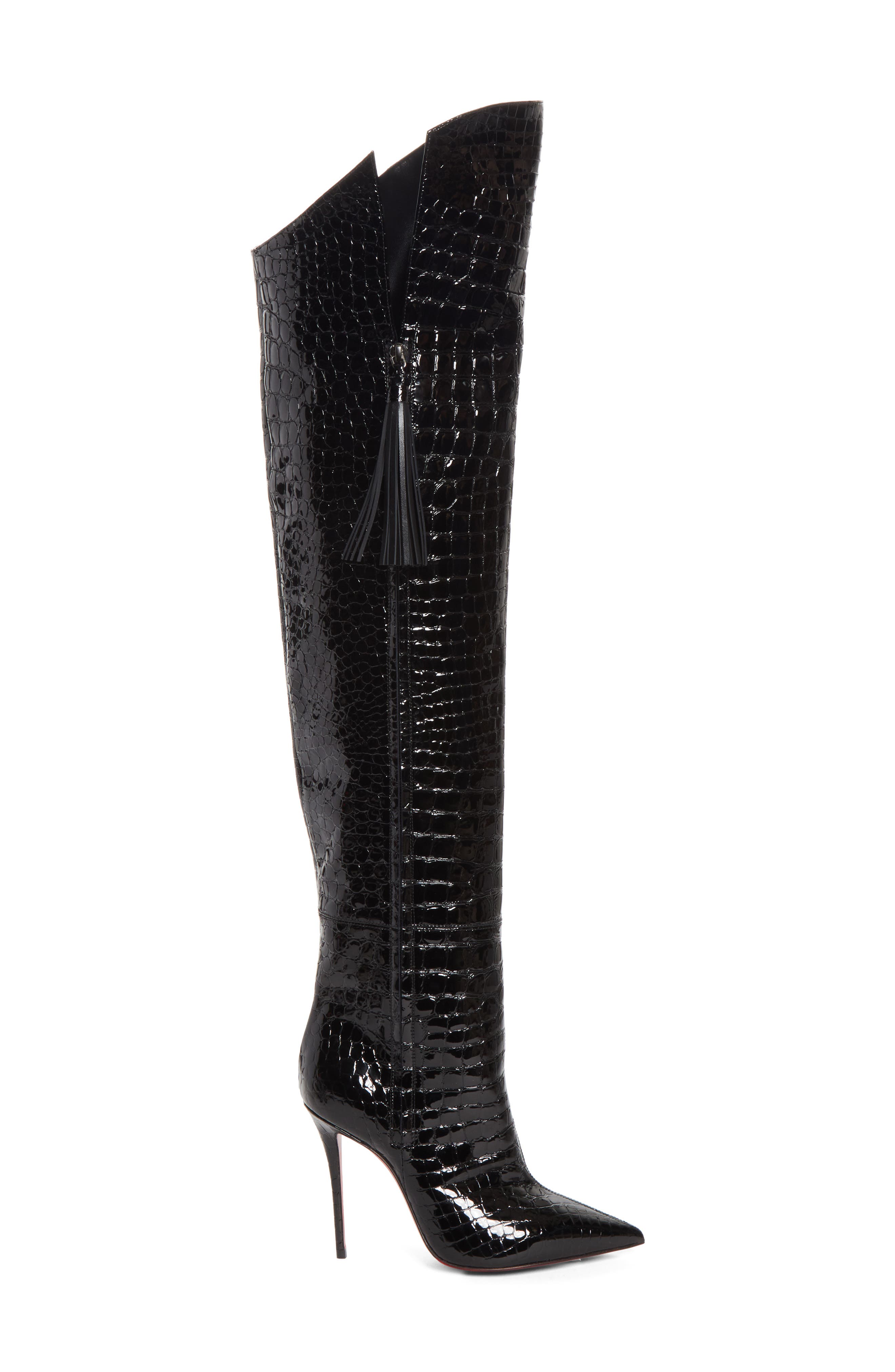 So Poona Over the Knee Leather Boot, Alternate, color, BK01 BLACK