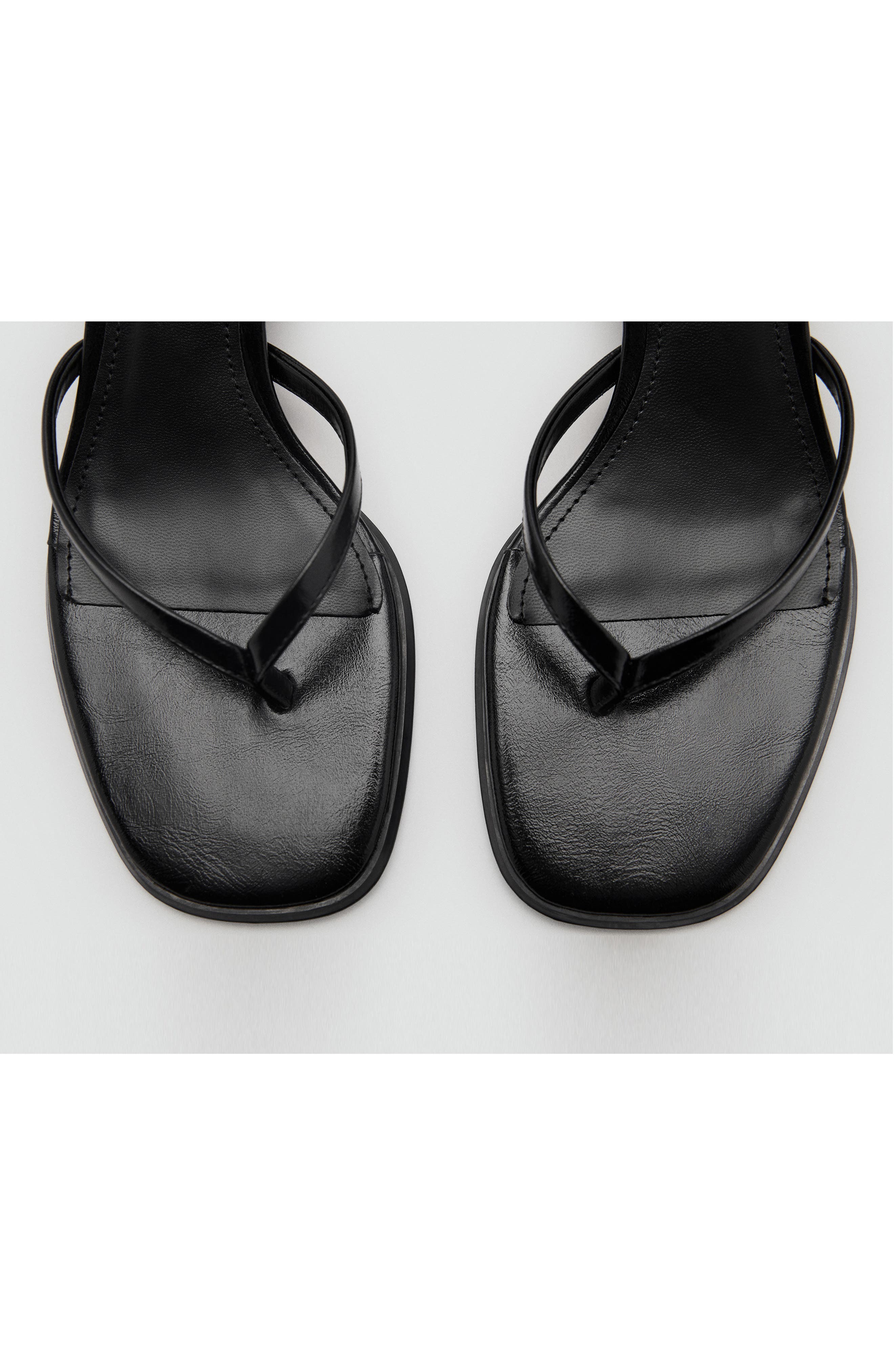 MANGO Ankle Strap Sandal, Alternate, color, Black