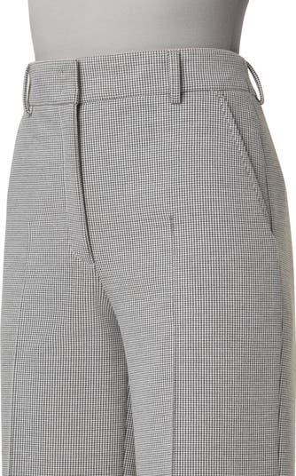 Akris punto Chiaro Micro Houndstooth Jersey Straight Leg